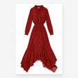 Maxi Shirt Dress in Red Floral Print