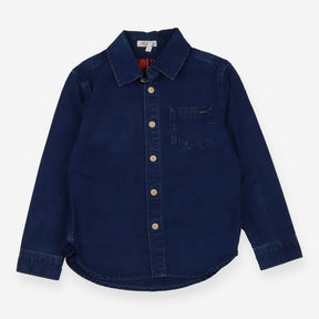 Navy Long Sleeve Shirt with Pocket