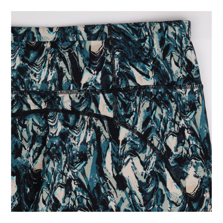 Power Leggings Full Length Blue and Cream Marble