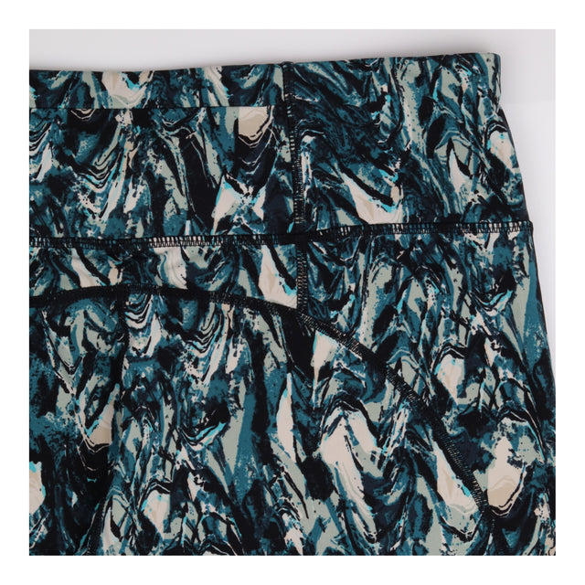Power Leggings Full Length Blue and Cream Marble