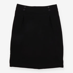 Skirt Black with Button Detail