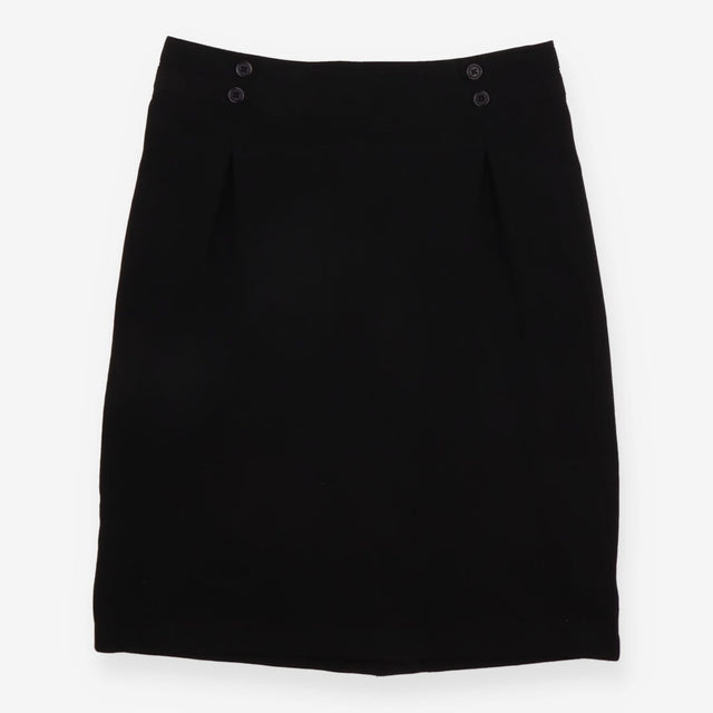 Skirt Black with Button Detail