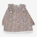 Dress Long Sleeve Frill Shoulder Pink, Purple 