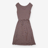 Dress Pink Burgundy Abstract Geometric Tie Waist M
