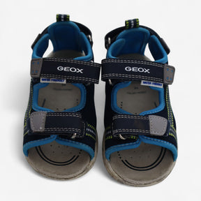 Navy Velcro Strap Sandals