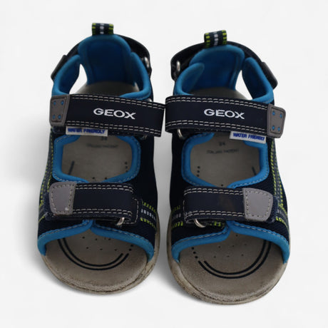 Navy Velcro Strap Sandals