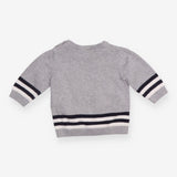 Light Knit Jumper Grey with Rhino and Bird 