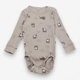 Bodysuit and Leggings Brown with Lynx Kittens