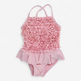 Swimming Costume Pink Ruffled