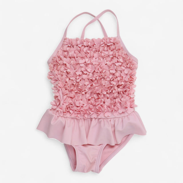 Swimming Costume Pink Ruffled