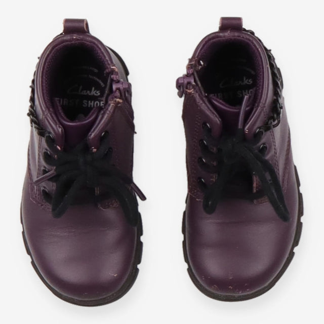 Boots purple rainbow flowers zip 