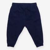Navy Joggers Orange Drawstring