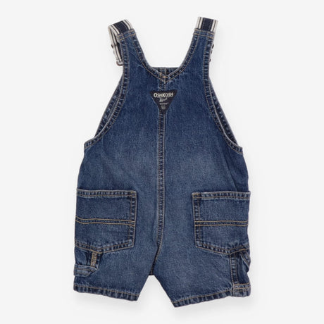 Blue Denim Dungarees Striped Straps