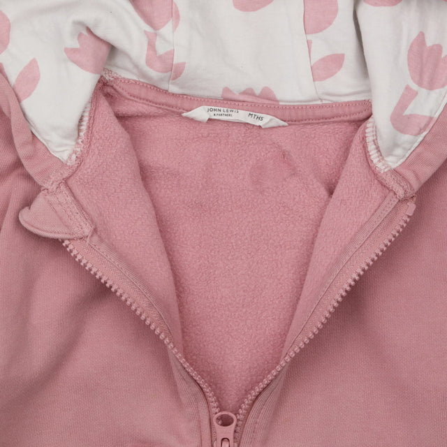Pink Hoodie Flower Lining