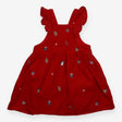 Cord red xmas pinafore 