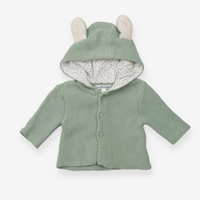 Green Knit Cardigan with Ears - Vertbaudet
