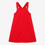 Cord Pinafore Dress Dungaree Red