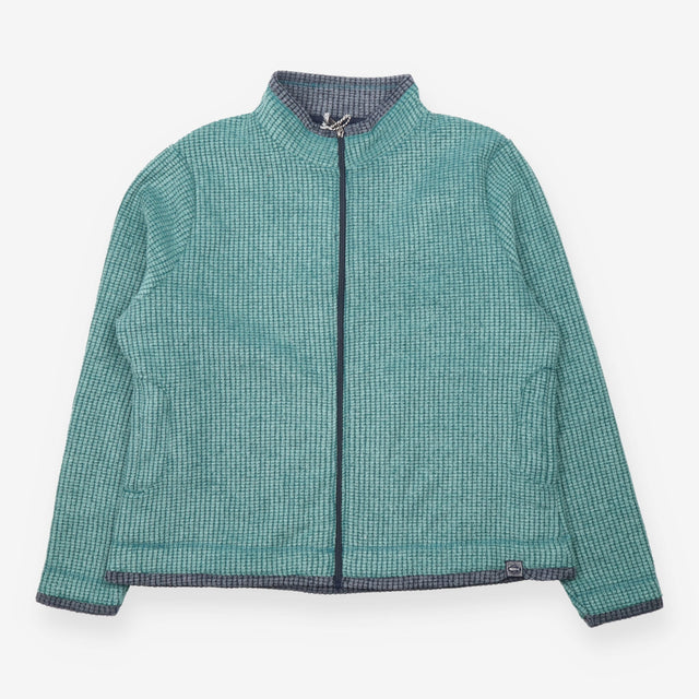 Ariana Full Zip Grid Fleece Leaf Green