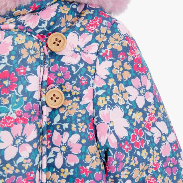 Floral Print Shower Resistant Coat