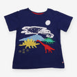 T-Shirt Navy Dinosaur Appliques