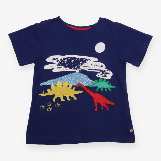 T-Shirt Navy Dinosaur Appliques