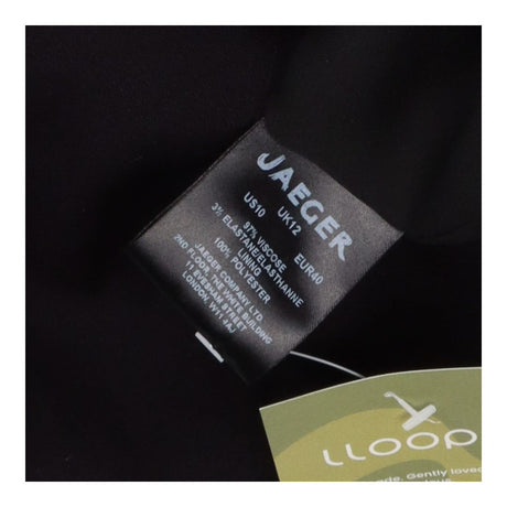 Jaeger Black A‑Line Dress with Yellow Back Zip