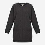 Jumper Charcoal Grey Wool Cashmere Blend Crew Neck