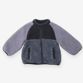 Fleece jacket grey colour block