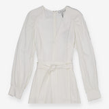 Elsa White Long Sleeve Wide Leg Jumpsuit bridal