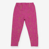 Pink with gold heart leggings