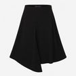 Skirt Black Asymmetric Handkerchief Hem Stretch Mi