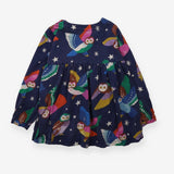 Flying owls Navy Dress