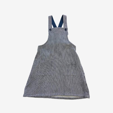 Stripe blue pinafore dress