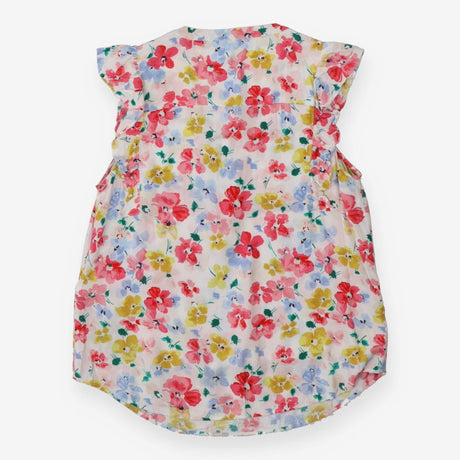 Anastasia Floral Frill Sleeve Button Top