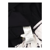 Dress Black White Abstract Print Cap Sleeve Round 