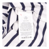 T-Shirt Navy Cream Breton Stripe Long Sleeve Crew 