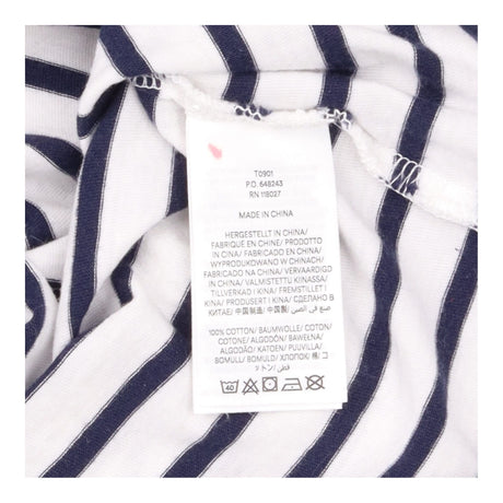 T-Shirt Navy Cream Breton Stripe Long Sleeve Crew 
