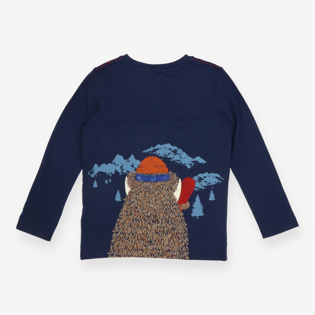 T-shirt navy long sleeve woolly mammoth