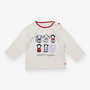 White long sleeve t-shirt happy friends