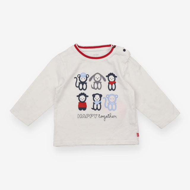White long sleeve t-shirt happy friends