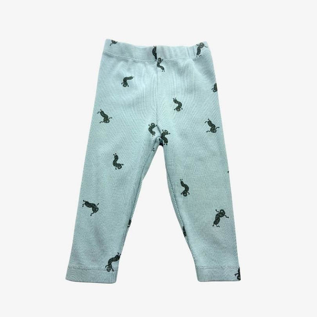 Blue Ribbed Caterpiller Leggings