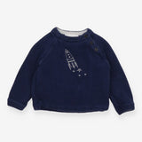Knit Sweater Navy  White Rocket