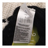 Black Cream Organic Wool Cotton Diagonal Colourblo