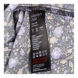 Black Blue Floral Puff Sleeve Mini Dress