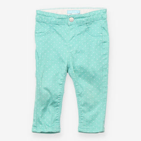 Trousers green spotted 