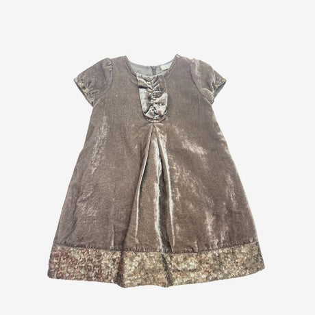 Coffee Velvet Dress