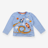 Tee LS light blue stripe rockets