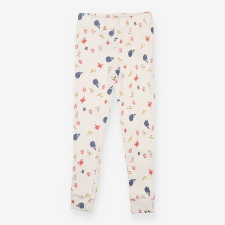Leggings ribbed with whales and fish