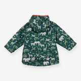 Explorer Waterproof Coat Green Safari Animals