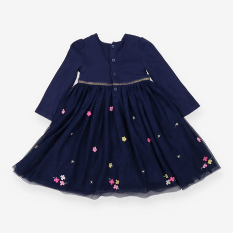 Navy dress tulle skirt unicorns and flowers
